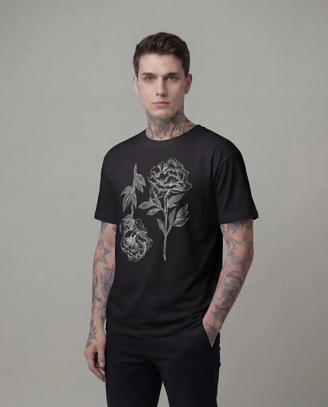 Peonies (Black) - Image 3
