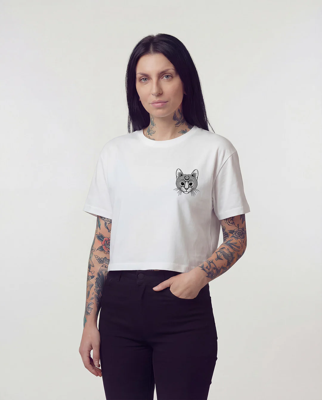 Evil Kitty Crop Top - Image 2