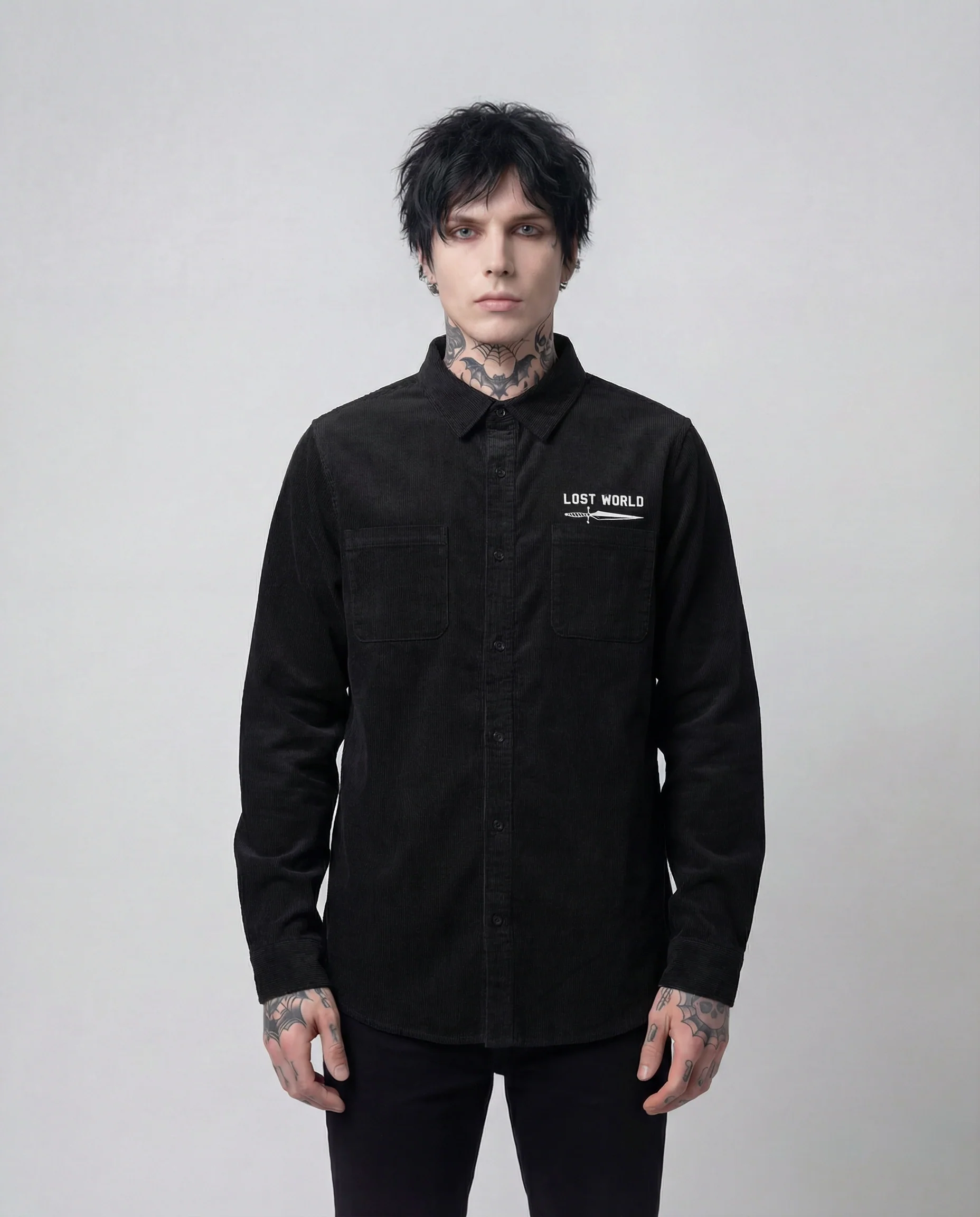 LW Dagger Black Cord Shirt - Image 3
