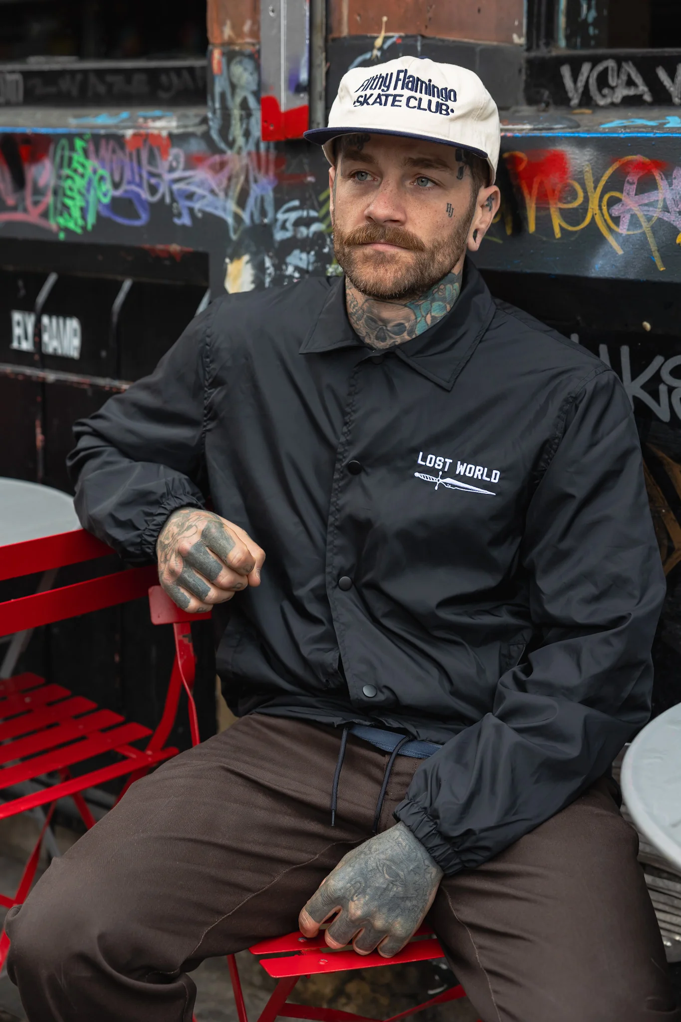LW Dagger Embroidered Black Coach Jacket - Image 3