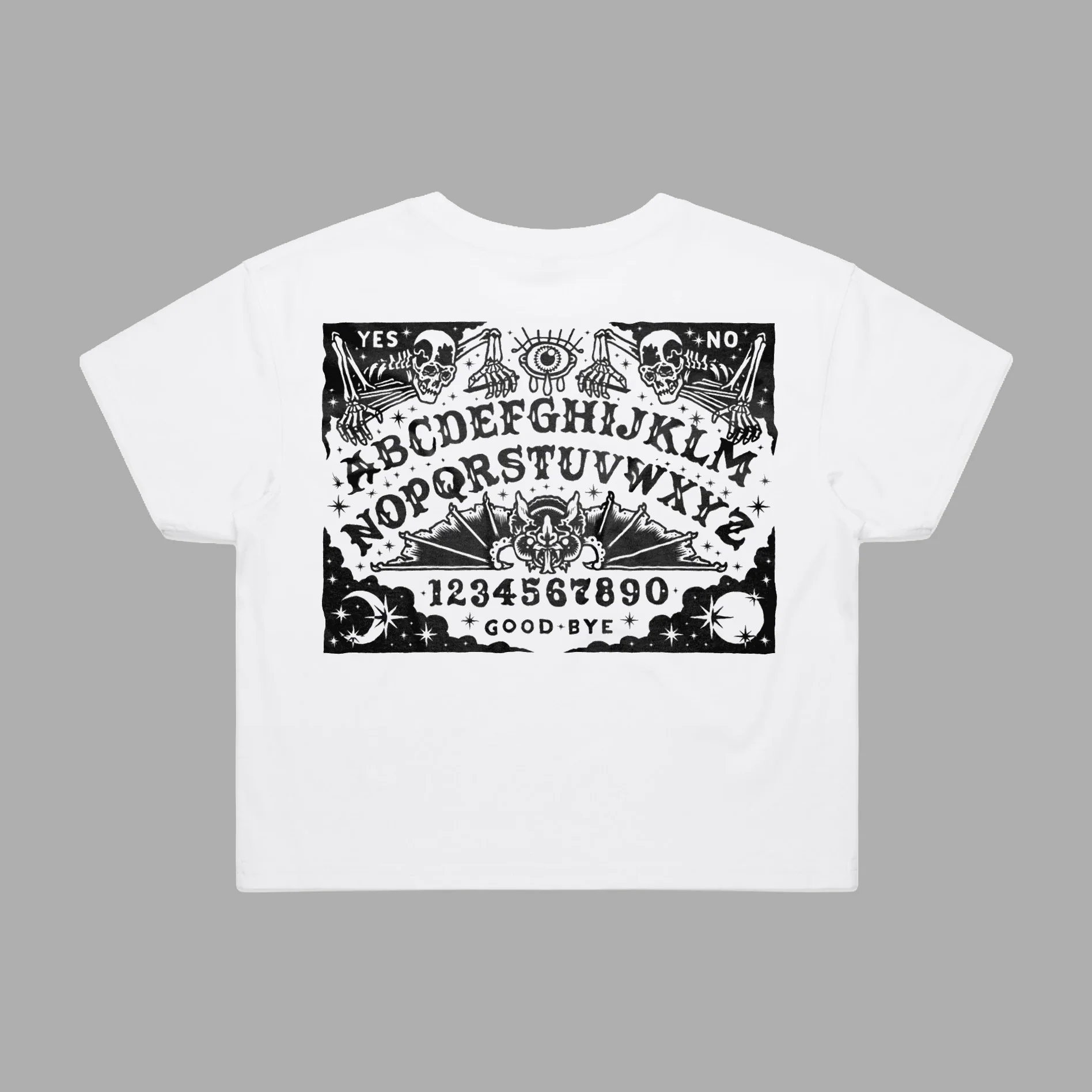 Ouija White Crop Top