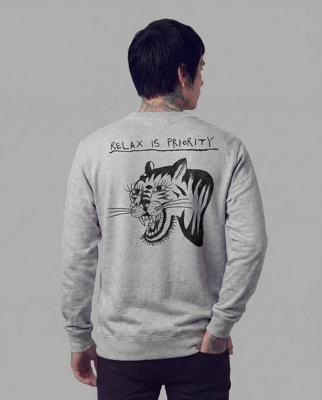 Relax is Priority Grey Crew - Image 3