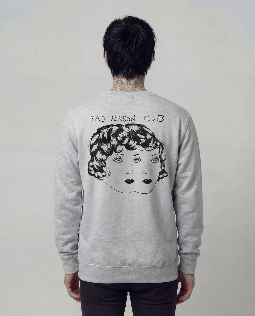 Sad Person Club Grey Crew - Image 3