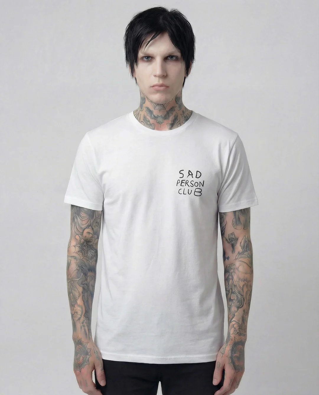 Sad Person Club White Tee - Image 4