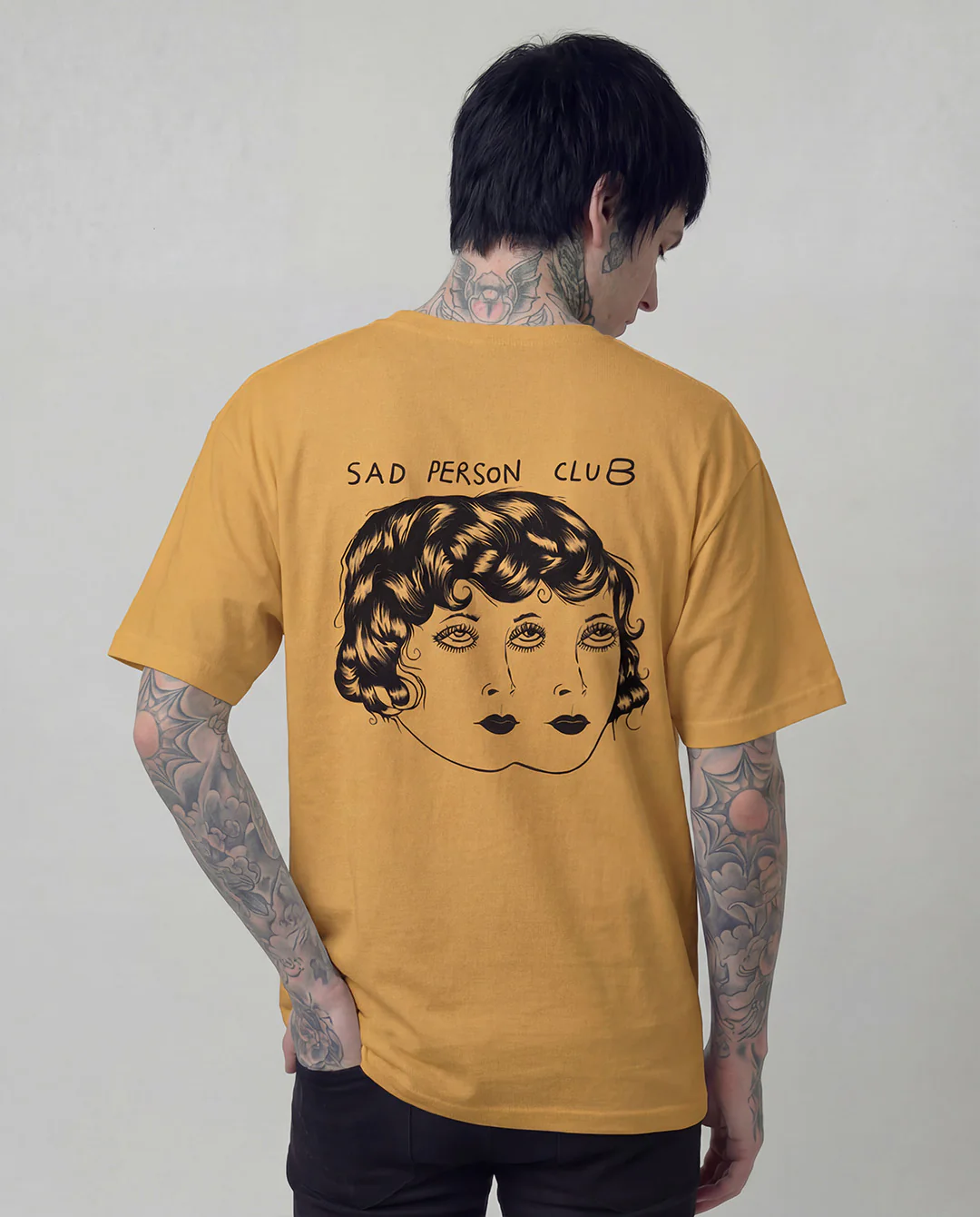 Sad Person Club Yellow Tee - Image 3